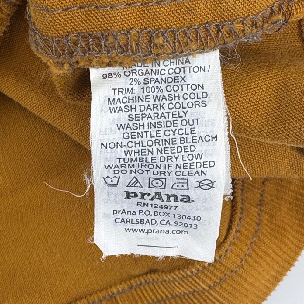 PrAna Corduroy A-Line Skirt Women Size 10 Mustard Yellow Organic Cotton Blend - Picture 5 of 5